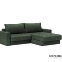 Groene slaapbank ottomaan met opbergruimte