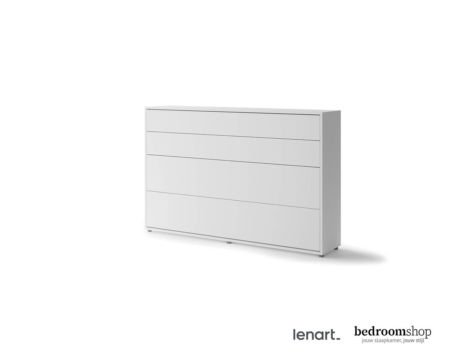 Horizontaal opklapbed wit