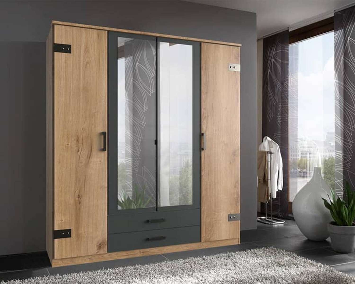 Kledingkast 180 breed hout Kledingkast 180 breed hout