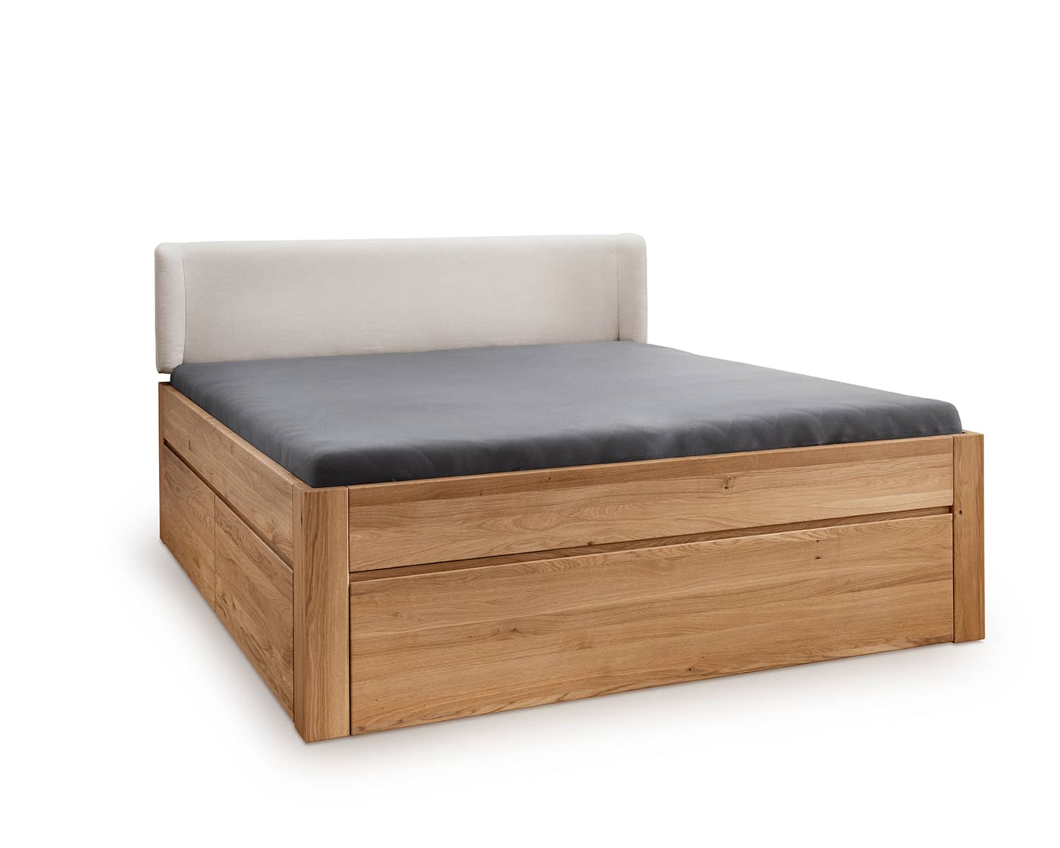 Houten bed met lades en panelen Houten bed met lades en panelen