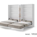 120x200 opklapbedden wit boekenkast