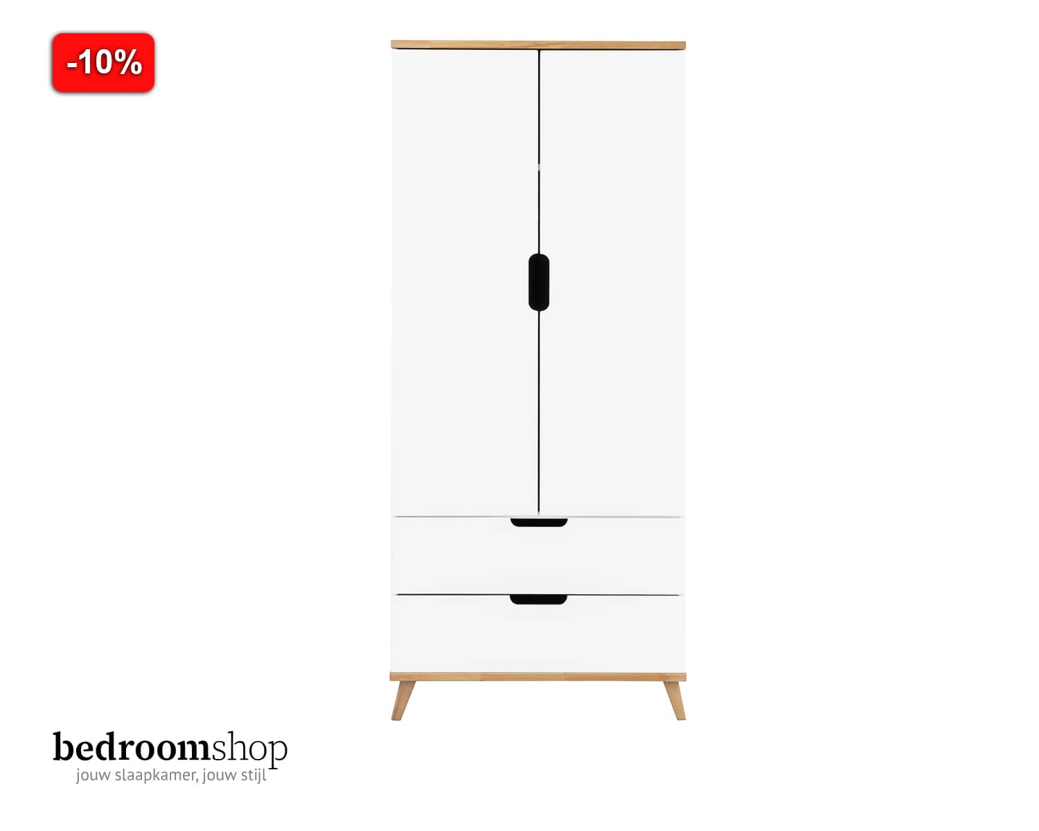 Kinderkast 2-deurs wit