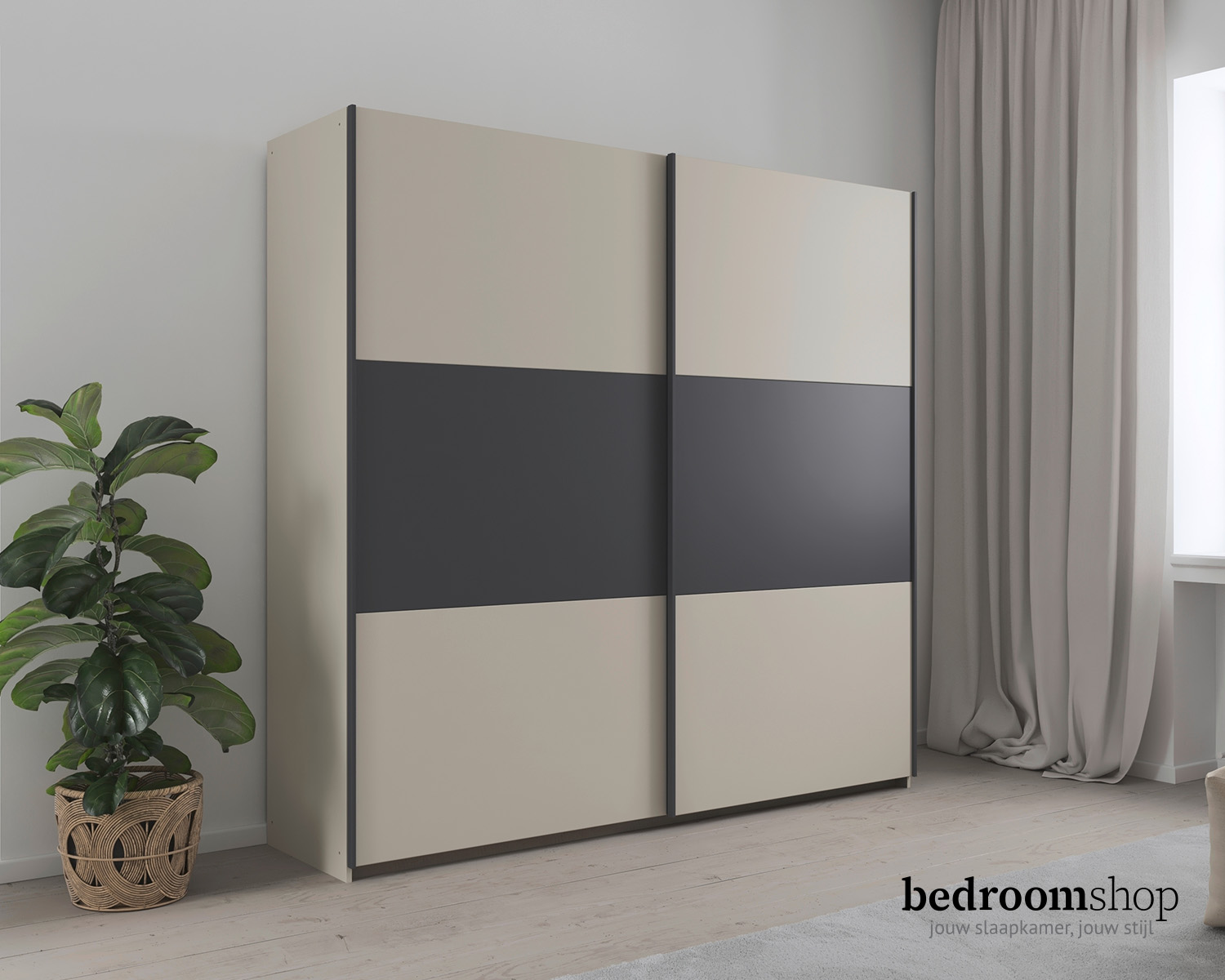 Kledingkast champagne schuifdeuren Kledingkast champagne schuifdeuren