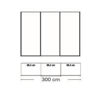 3 deurs - 300cm breed