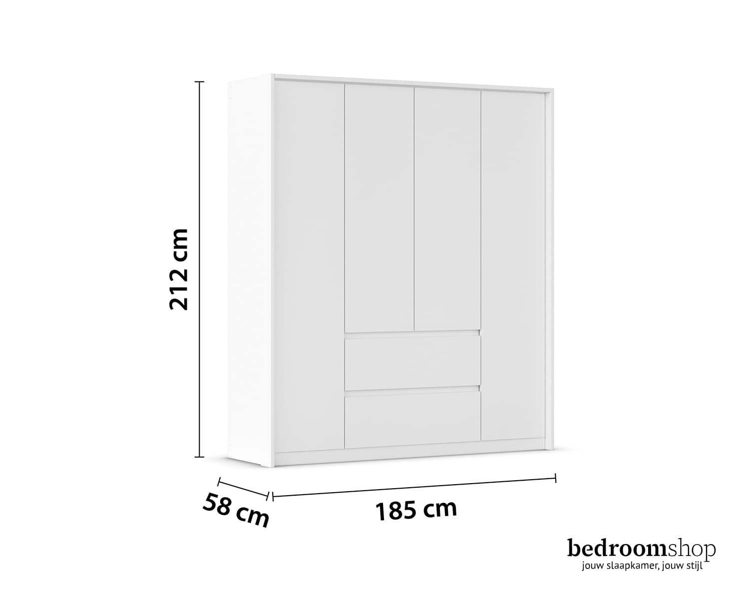 Kledingkast wit 185 cm Kledingkast wit 185 cm