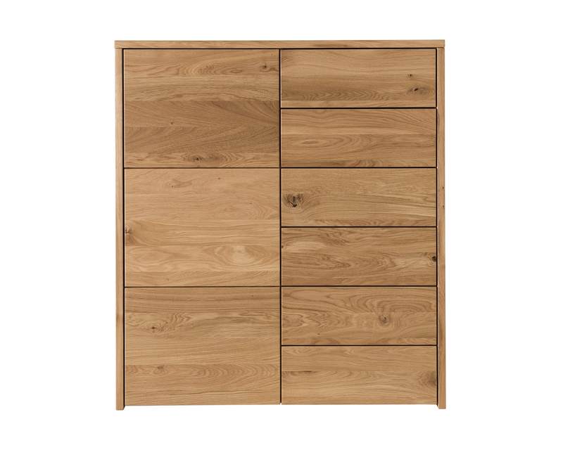 Hoge commode eiken