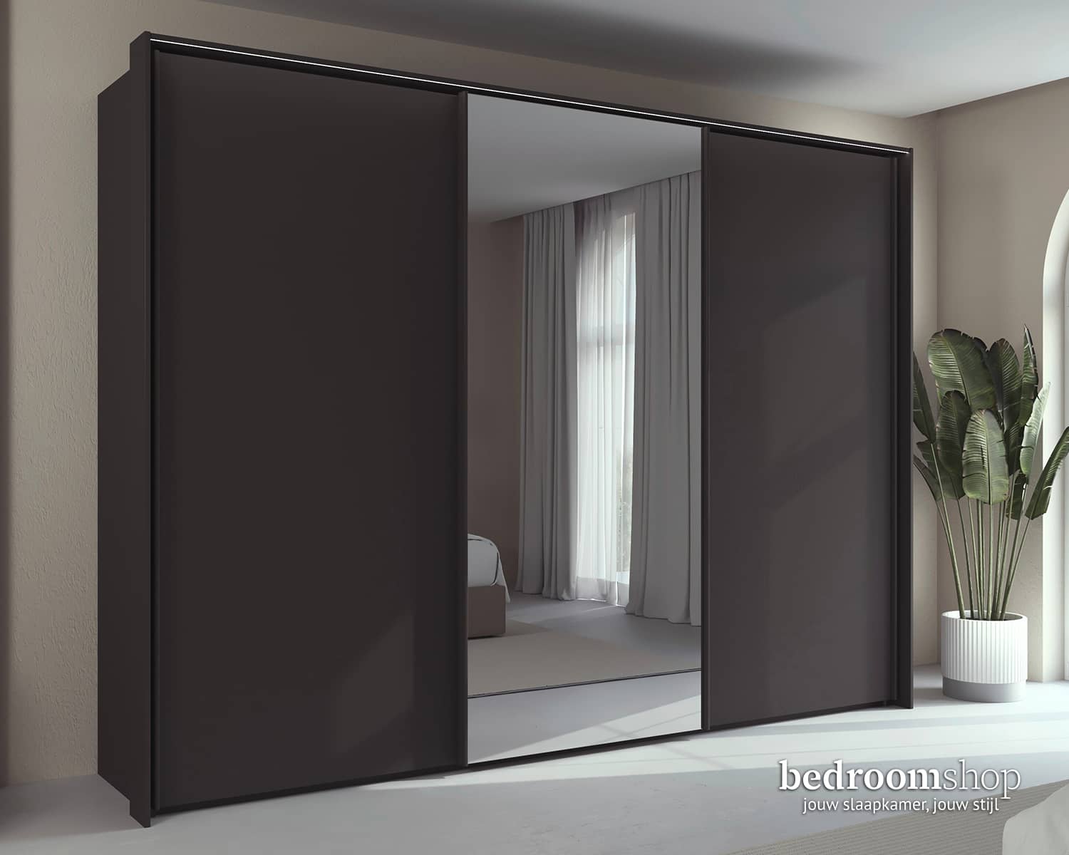 300 cm brede kledingkast antraciet 300 cm brede kledingkast antraciet