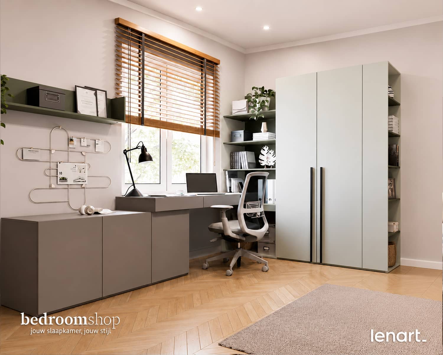 Complete studiekamer zonder bed