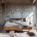 Massief eiken balkenbed