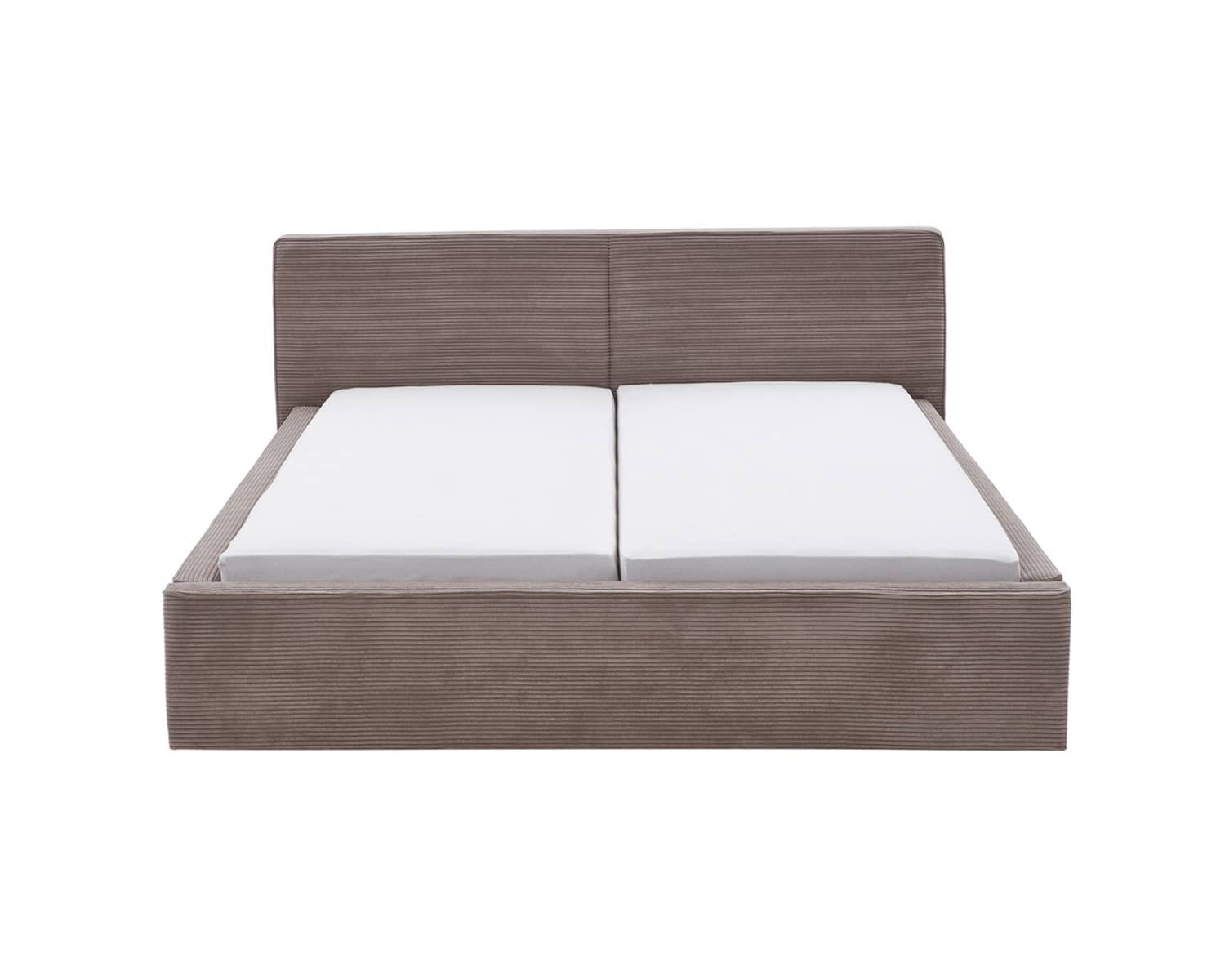 Taupe gestoffeerd bed Taupe gestoffeerd bed