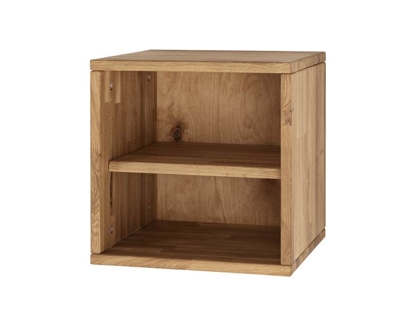 Wandkubus met inlegplank eiken