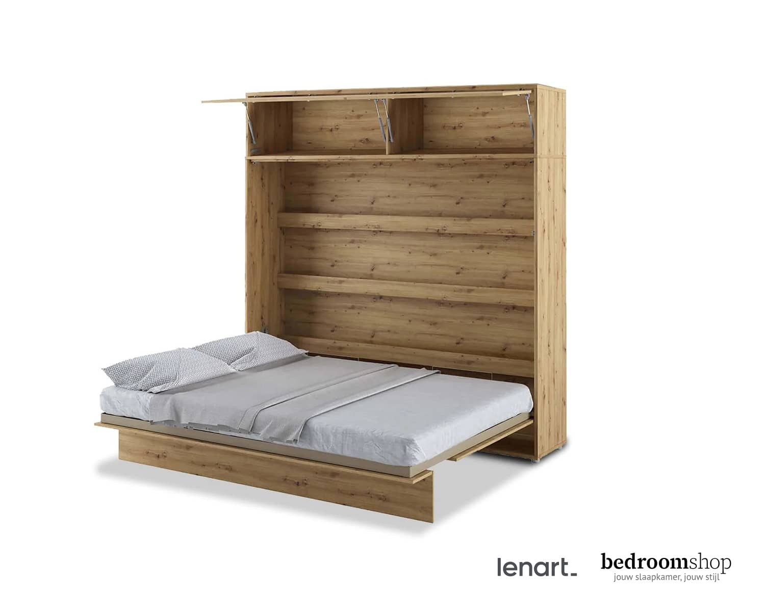 Opklapbed artisan eiken 160x200 Opklapbed artisan eiken 160x200