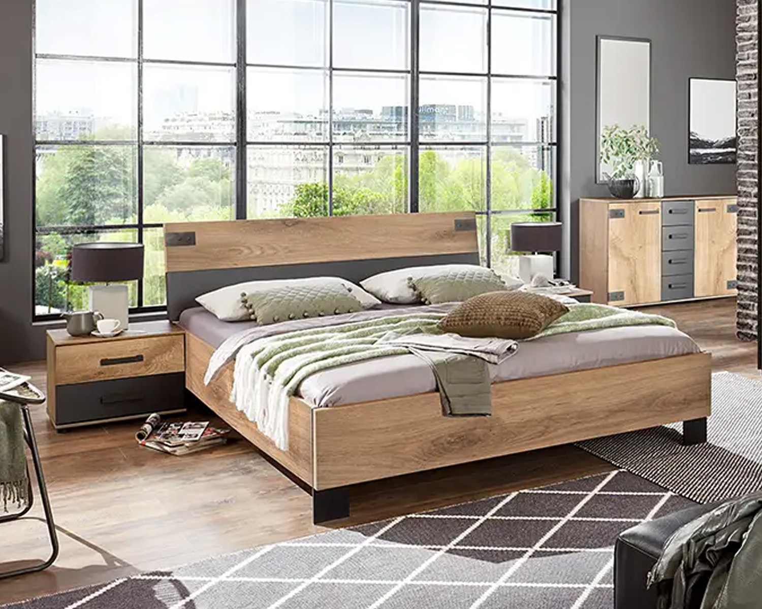 Bed industrieel 180x200