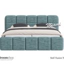 Vooraanzicht stoffen wolkenbed blauw-groen