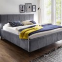 Stoffen bed 180x200 antraciet