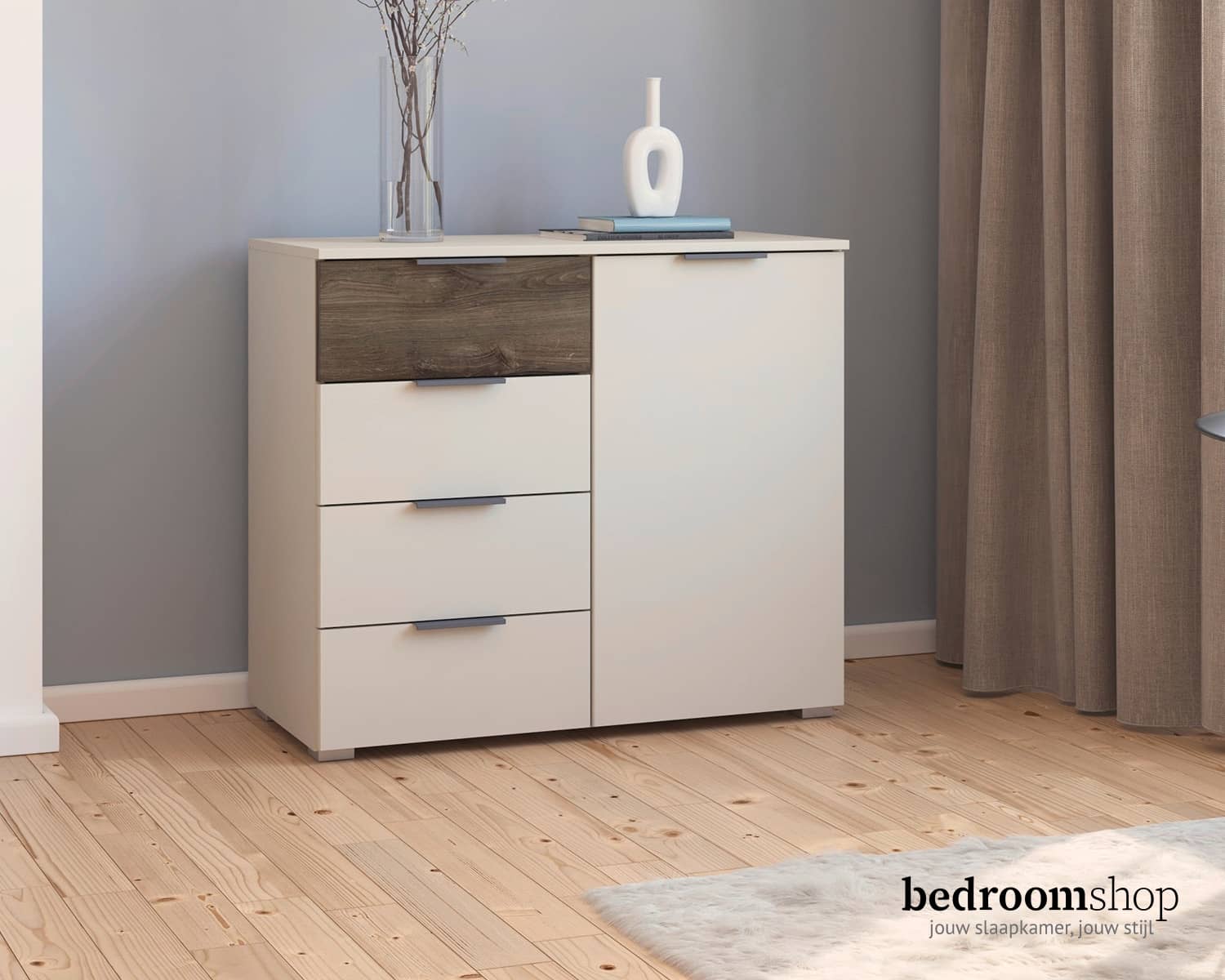 Combi commode houtlook accent