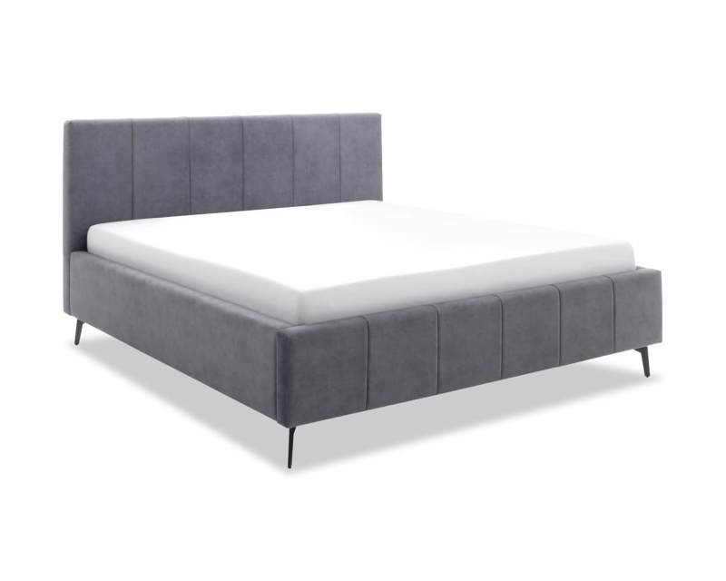 Modern stoffen bed antraciet