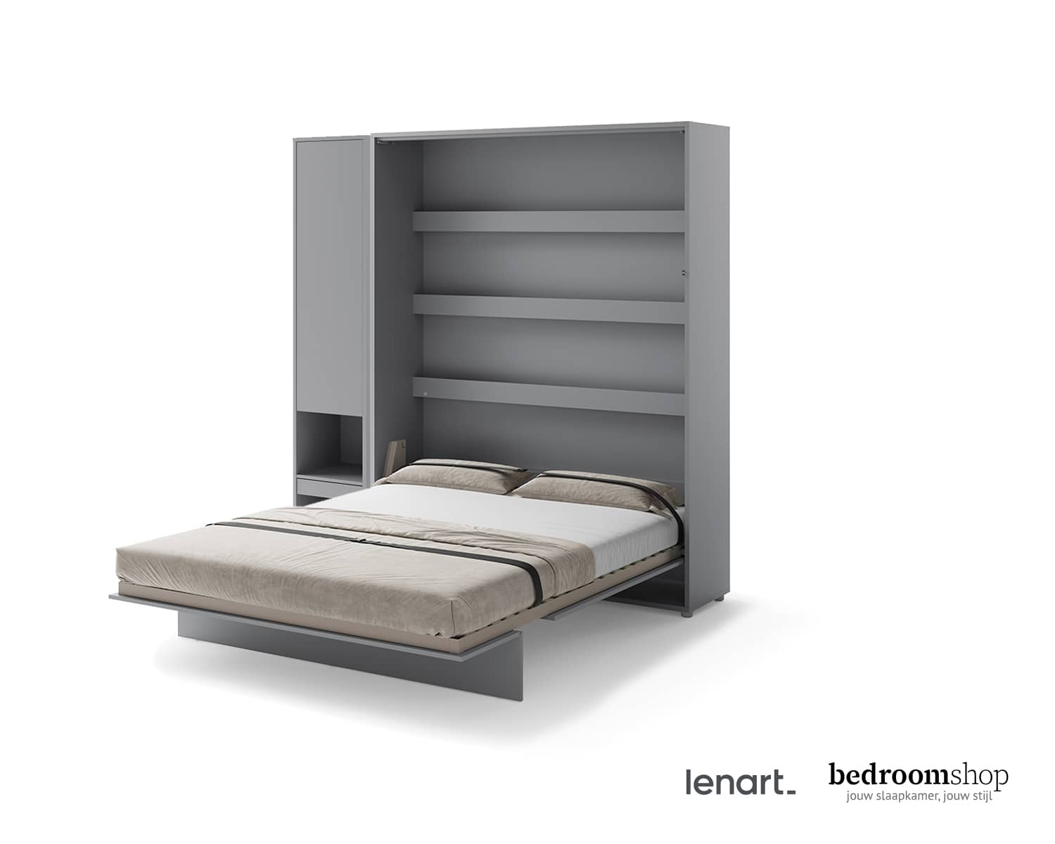 Grijs opklapbedset 160x200 comfort+ Elevation