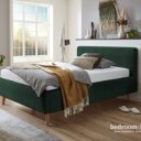 Ribbelstof groen bed