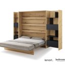 Bedkast verticaal met boekenkasten