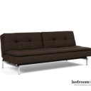 Bruine bedbank - chrome poten