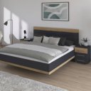180x200 bed grijs metallic