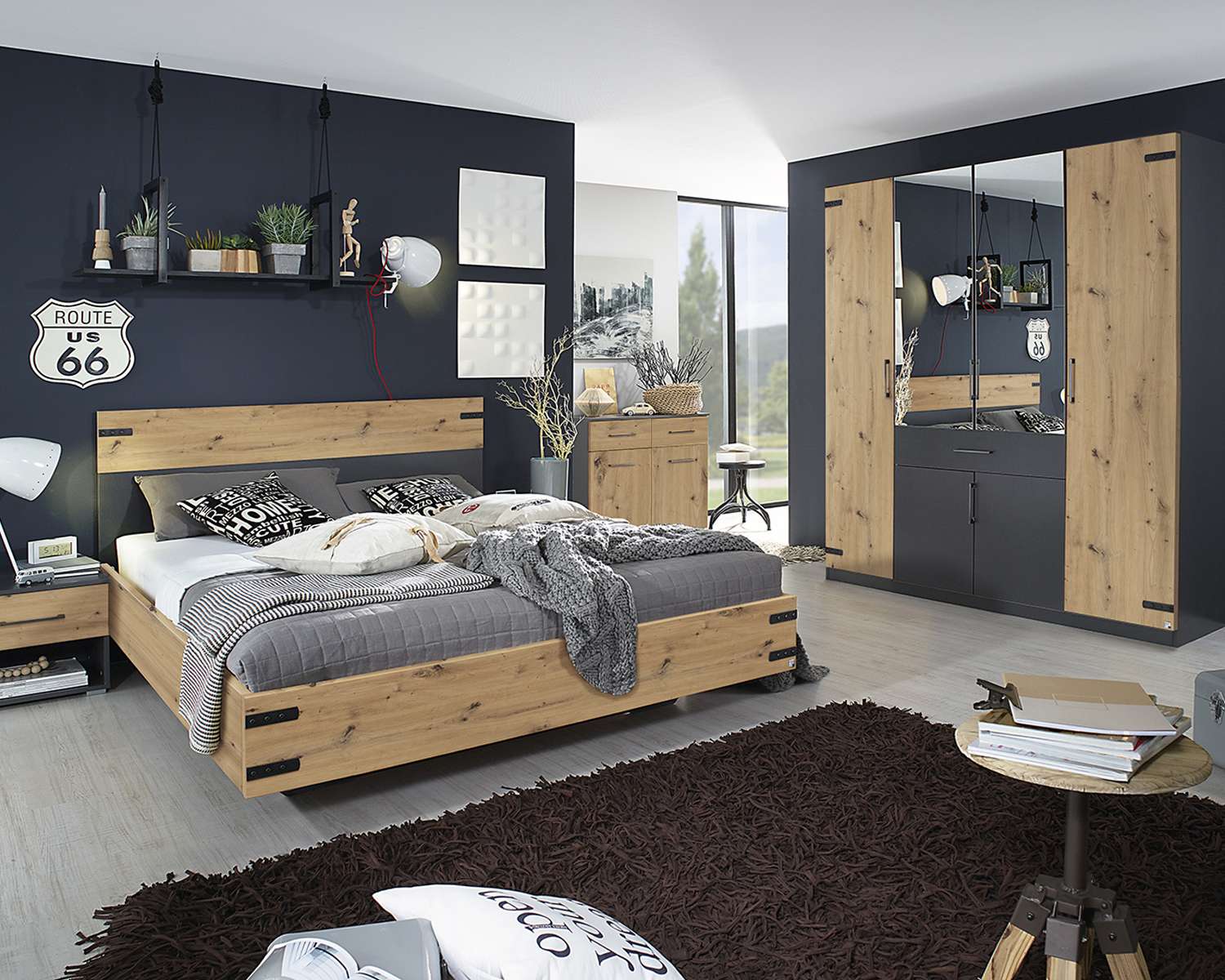 Complete Slaapkamer San Diego Artisan eiken Complete Slaapkamer San Diego Artisan eiken