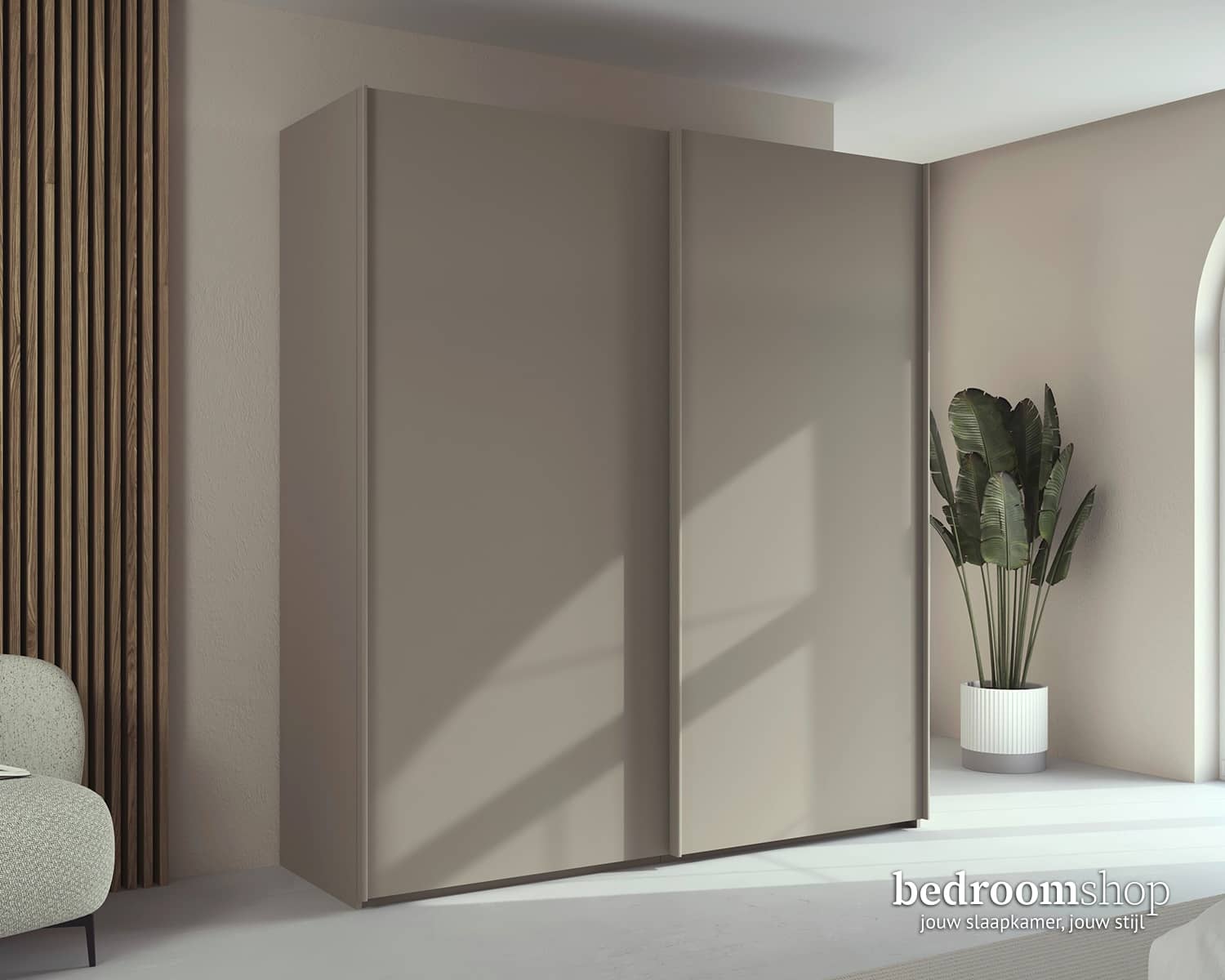Schuifdeurkast taupe Schuifdeurkast taupe