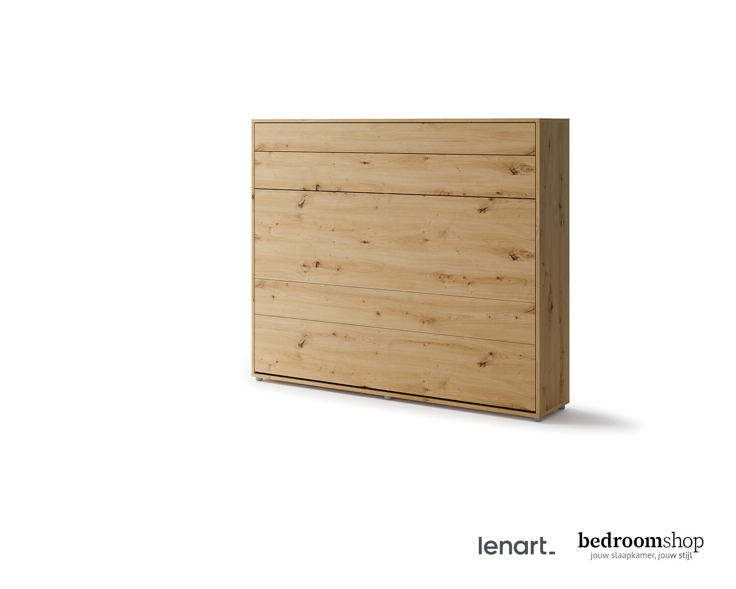 Bedkast eiken imitatie horizontaal Bedkast eiken imitatie horizontaal