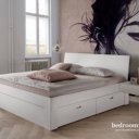 Wit bed (massief) met opbergruimte