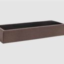 Onderschuifbed Boxtwin met bruin kleurige hoes