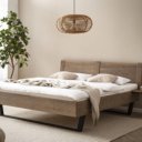 Houten tweepersoonsbed donker hout