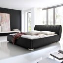 Zwart bed 200x200