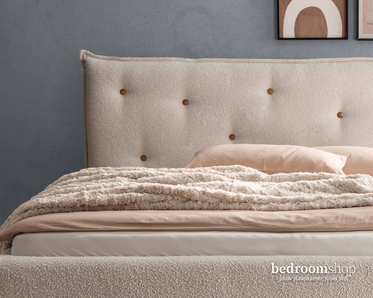 Stoffen hoofdbord - Pearl stof