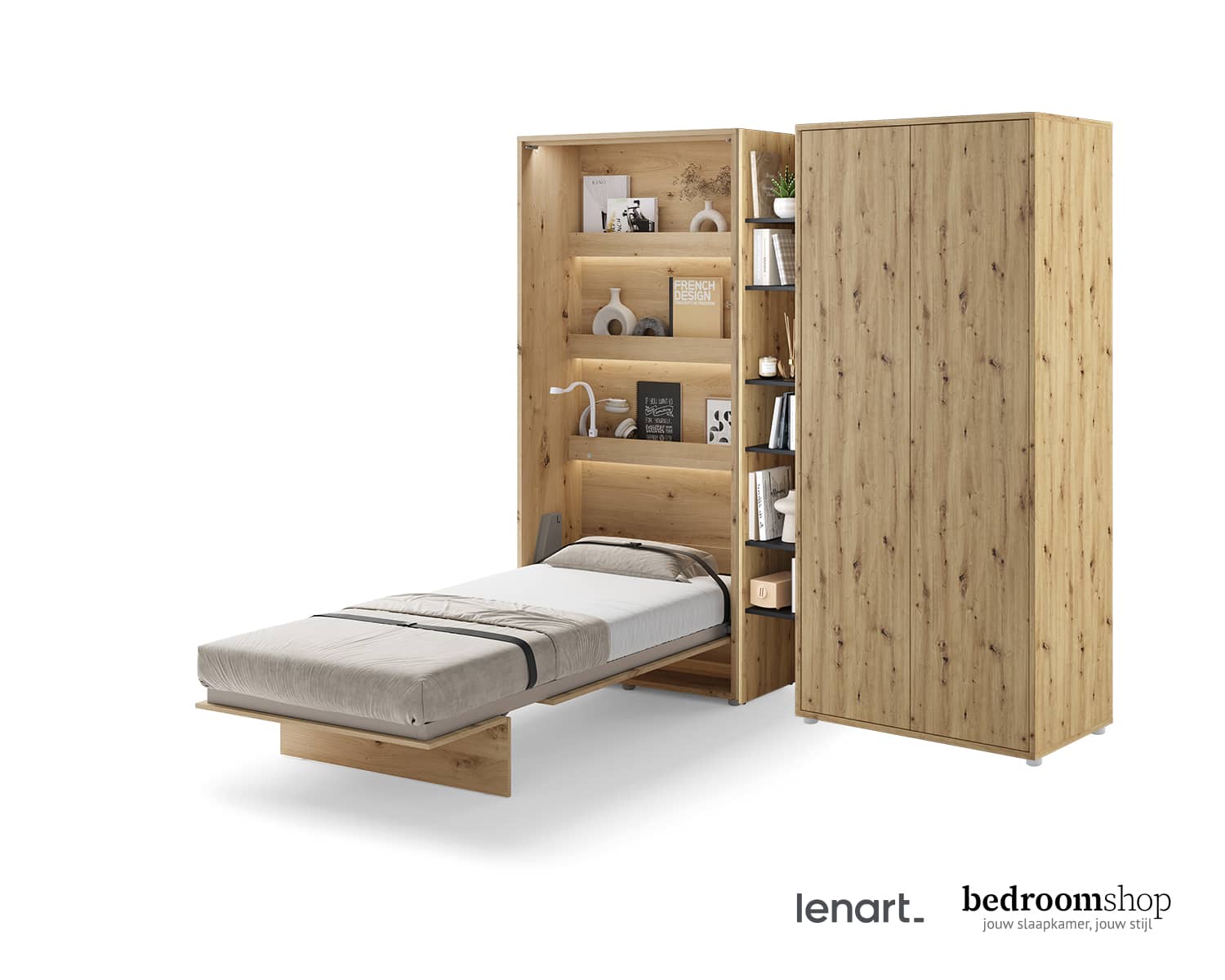 Opklapbed opstelling 1 persoon