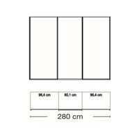 3 deurs - 280cm breed