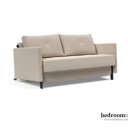 Slaapbank klein beige armleuningen