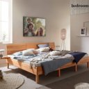 XXL familiebed - massief wild eiken - 270 cm breed