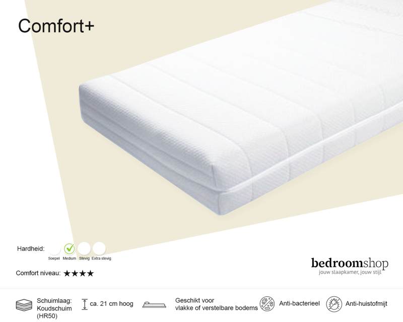 Pocketveermatras met koudschuim laag (HR50)