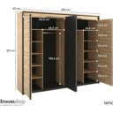 Kledingkast 220 cm hoog