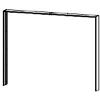 Sierlijst voor 271cm brede kast