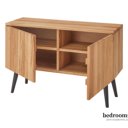 Commode met groeven massief