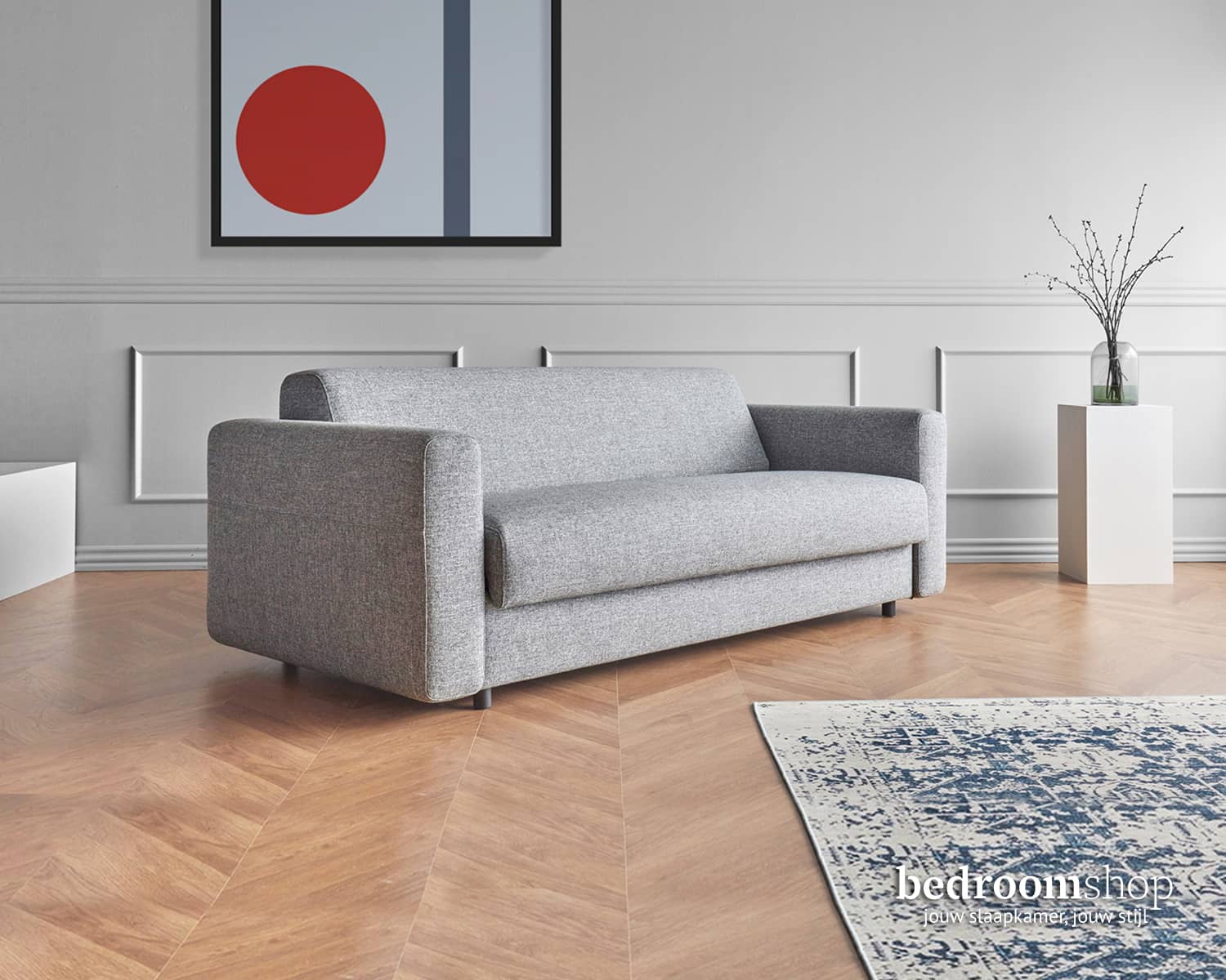 Slaapbank kwalitatief grijs