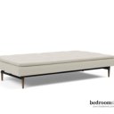 Beige slaapbank donkere poot