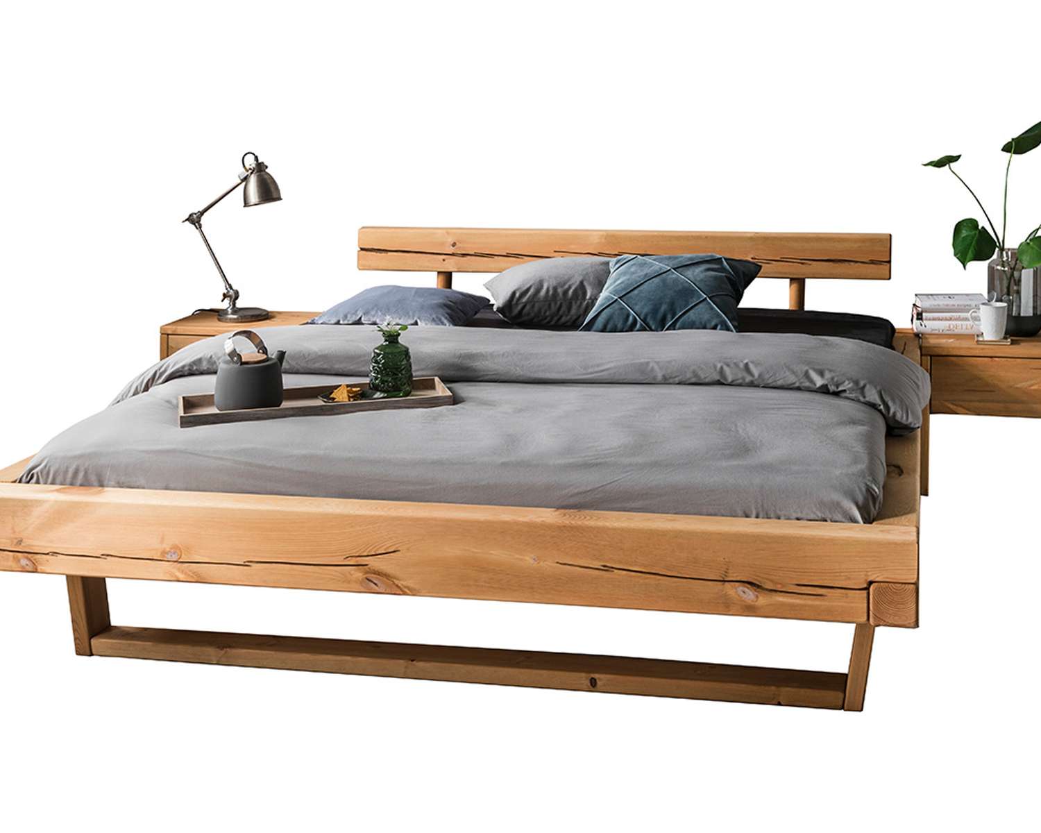 Grenen balkenbed Kingsley vrijstaand Grenen balkenbed Kingsley vrijstaand