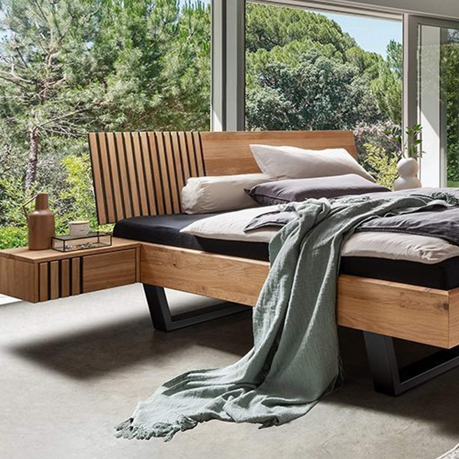 2 persoonsbed inclusief matras en lattenbodem