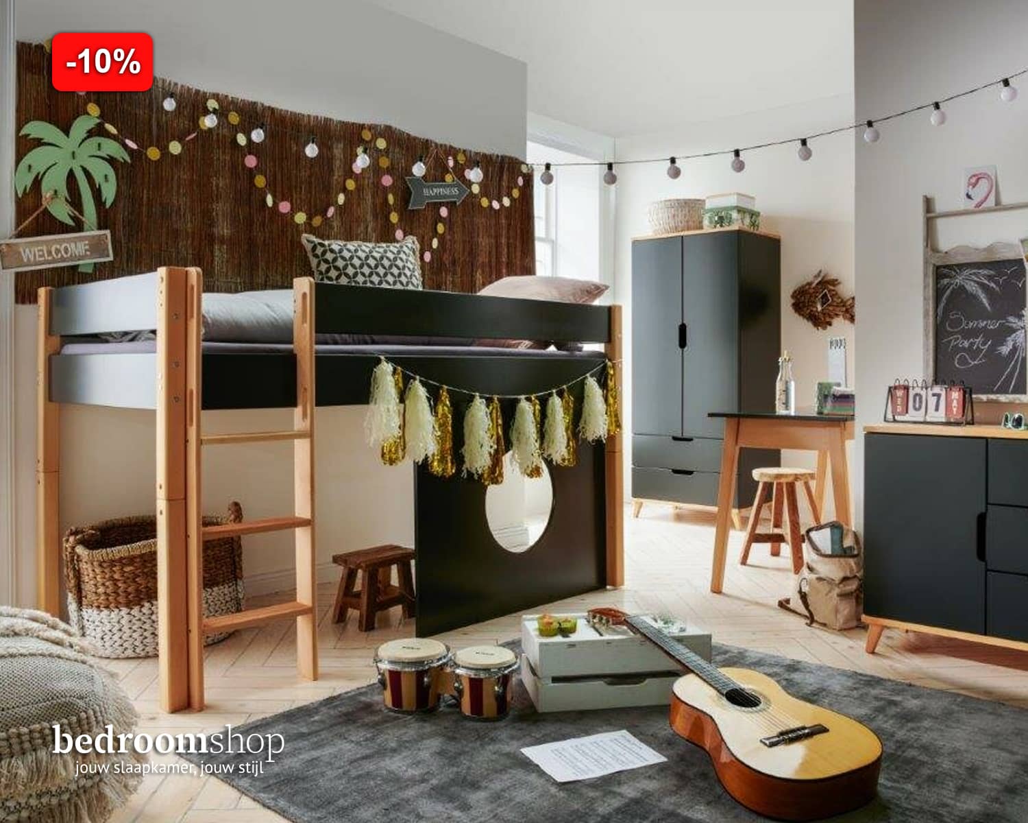 Halfhoogslaper complete kinderkamer