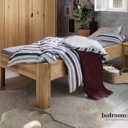 Eenpersoonsbed massief hout wild eiken