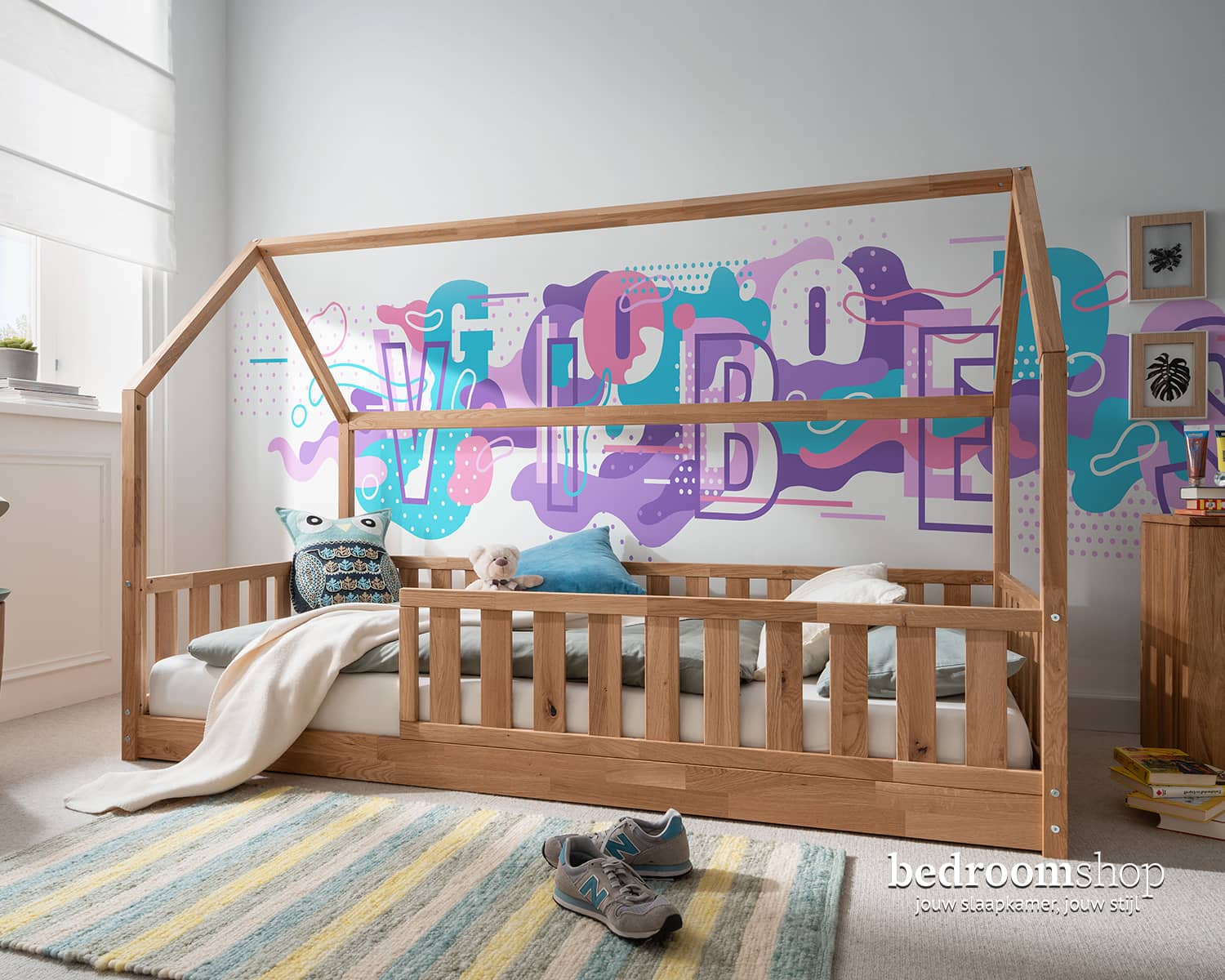 Kinderbed laag aan de grond huisbed Kinderbed laag aan de grond huisbed