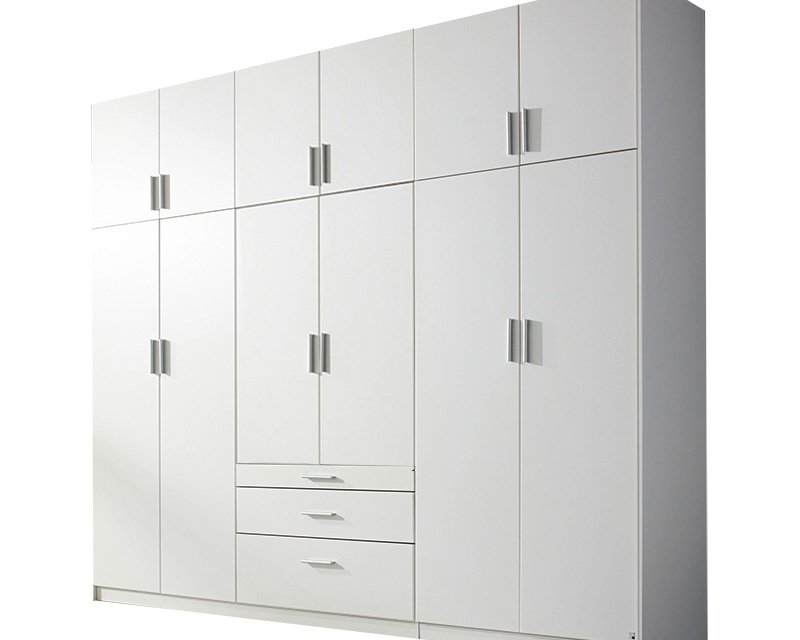 Draaideurkast Montana alpine wit 271cm breed x 229cm hoog zonder spiegels